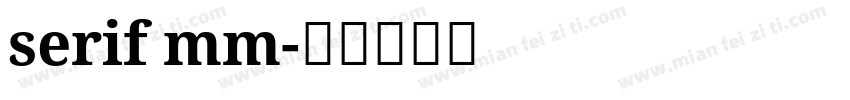 serif mm字体转换